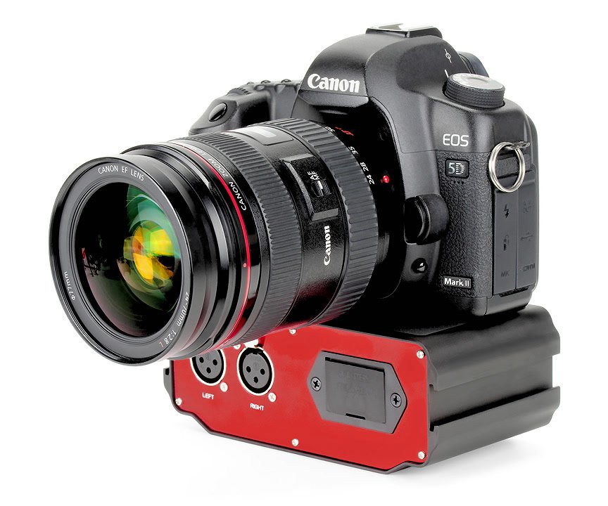 Canon 5D Mark II auf dem Saramonic SR-AX107 Audiomischer