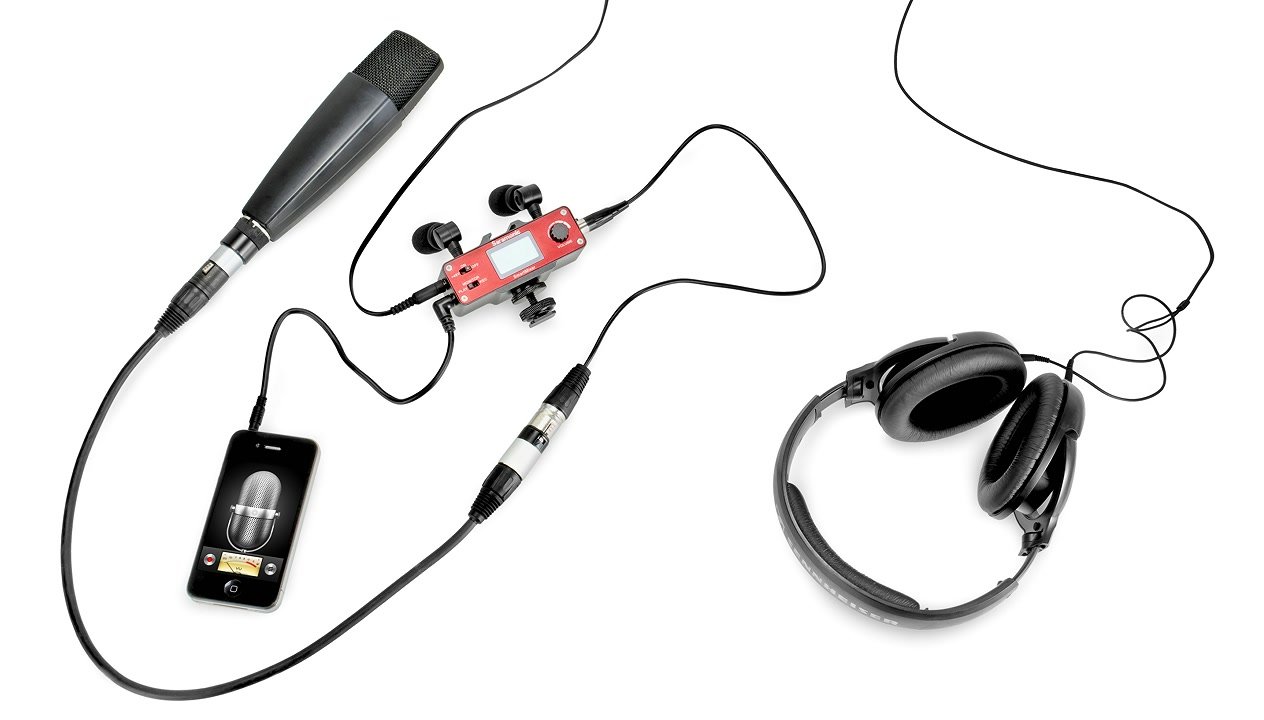 Sennheiser Kopfhörer Saramonic Smartmixer MD421 Mikrofon und iPhone 4