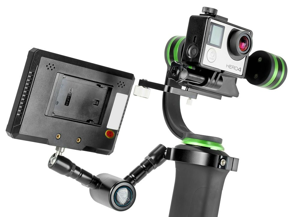 Lanparte Gimbal mit GoPro Magic Arm und Monitor