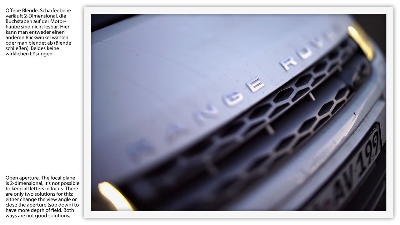 Beispielbild Tilt Shift mit Range Rover Evoque