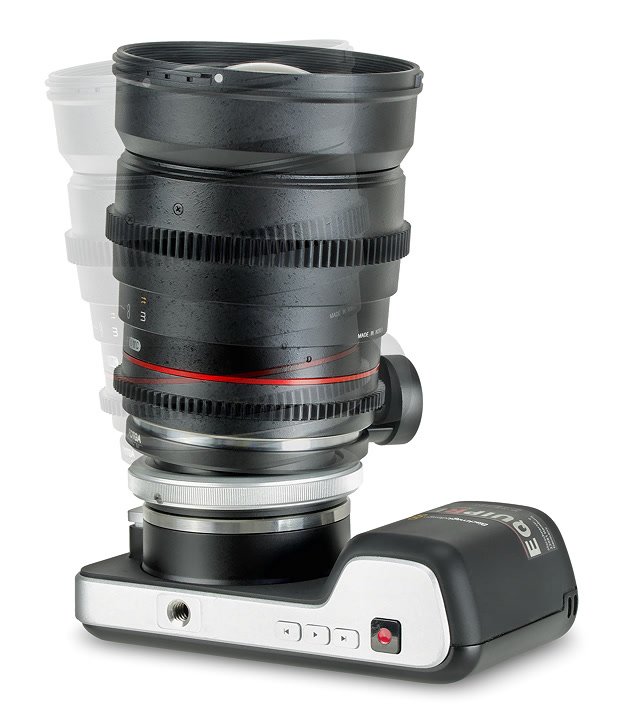 Canon Objektiv mit Tilt Shift Verstellung an BMPCC