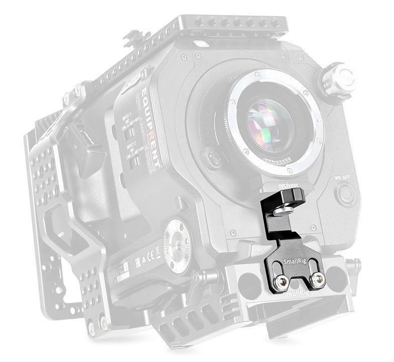 Sony FS7 mit Metabones Objektivadapter und Stütze