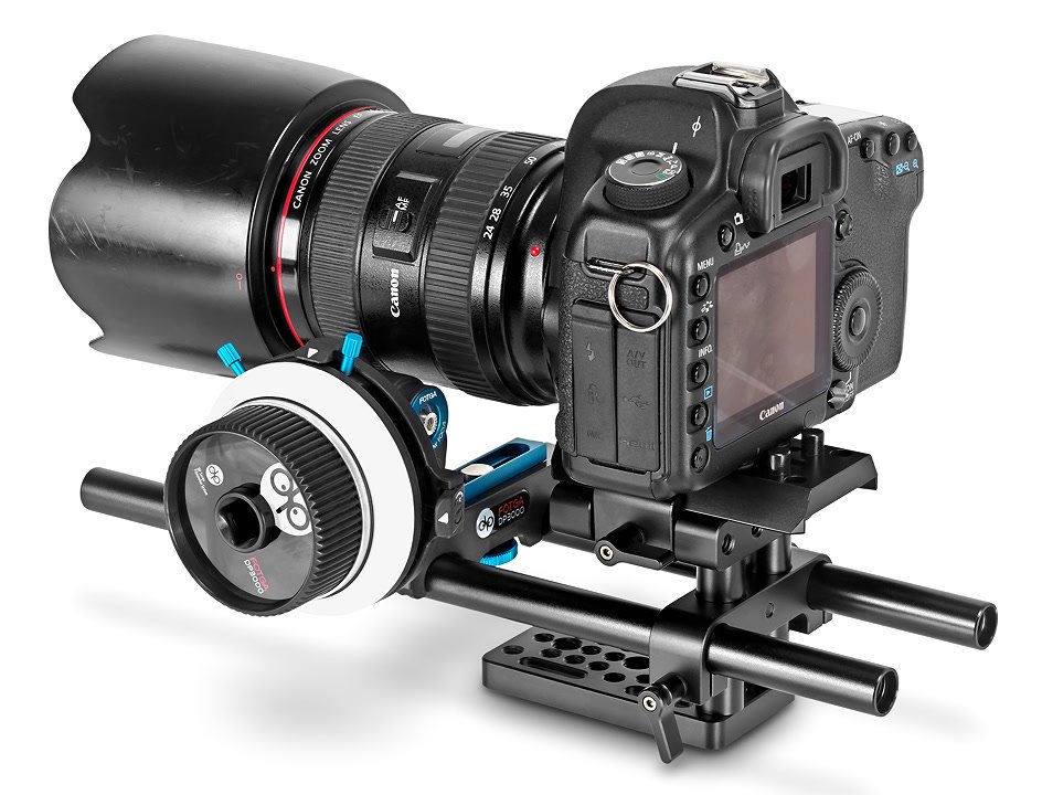 Canon 5D mit SmallRig Baseplate und FOTGA DP3000 Follow Focus