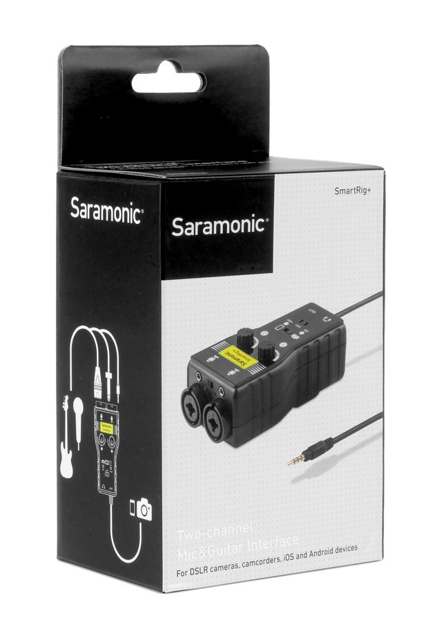 Originalverpackung des Saramonic SmartRig+ Audiomischers