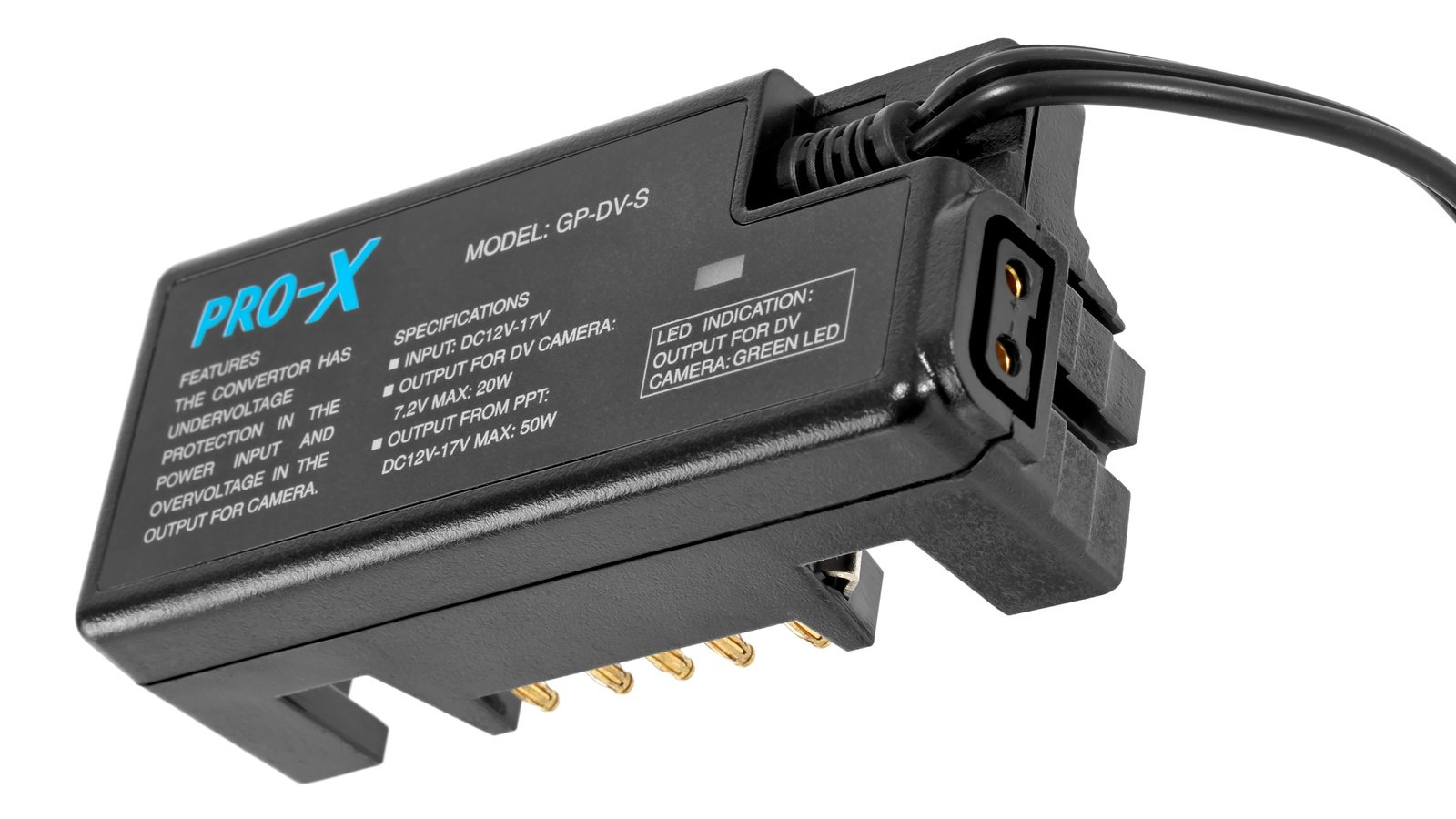 Pro-X GP-DV-S Adapter für Powerbase 70 / XP-L70V und Sony NP-F Akku Foto Nr. 3