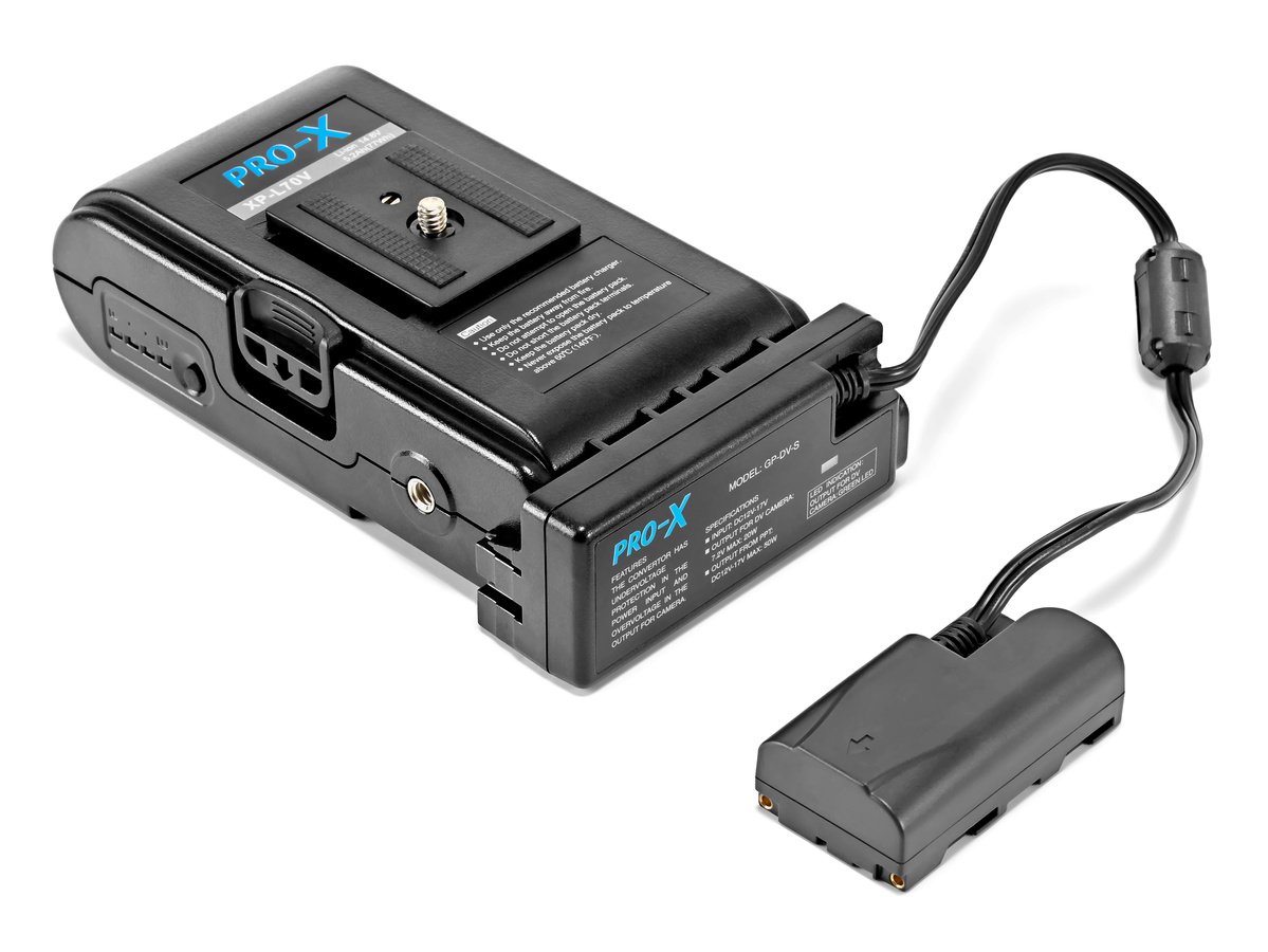 Pro-X GP-DV-S Adapter für Powerbase 70 / XP-L70V und Sony NP-F Akku Foto Nr. 5