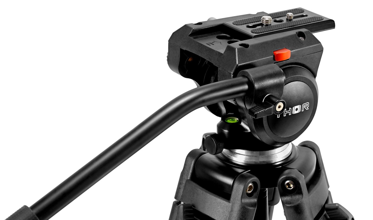 Trotz des Kunststoffgehäuse eignet sich der DVH-7504 Kopf für Kameras bis 4kg.