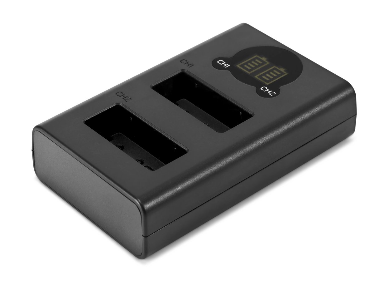 ROKO TCU2-LPE17 Doppel-Ladegerät mit USB für Canon LP-E17 Akkus