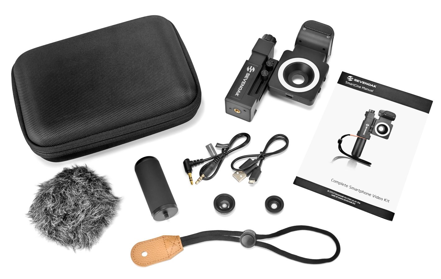 Lieferumfang SevenOak SmartCine Kit fr Videoproduktionen mit dem Smartphone