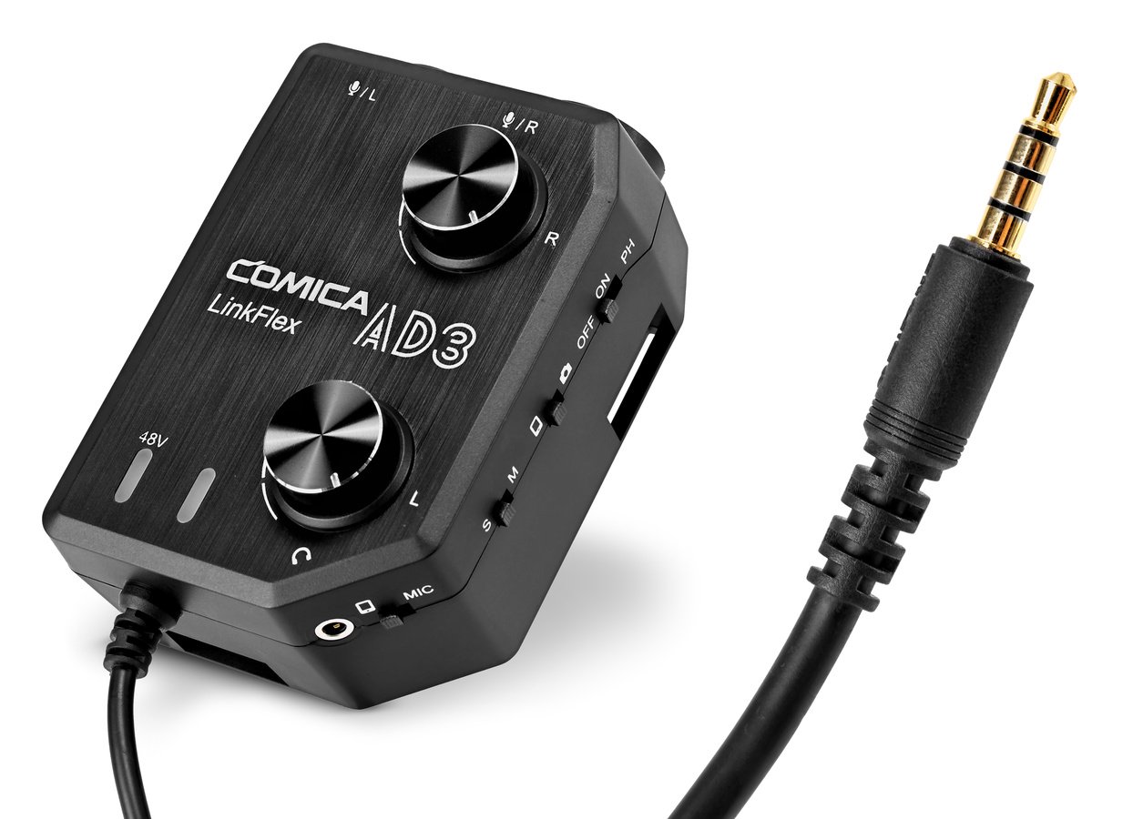 Comica LinkFlex AD3 stereo XLR Audiomischer fr Smartphone und DSLR