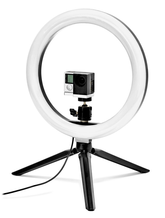 GoPro Actionkamera mit LED Ringleuchte