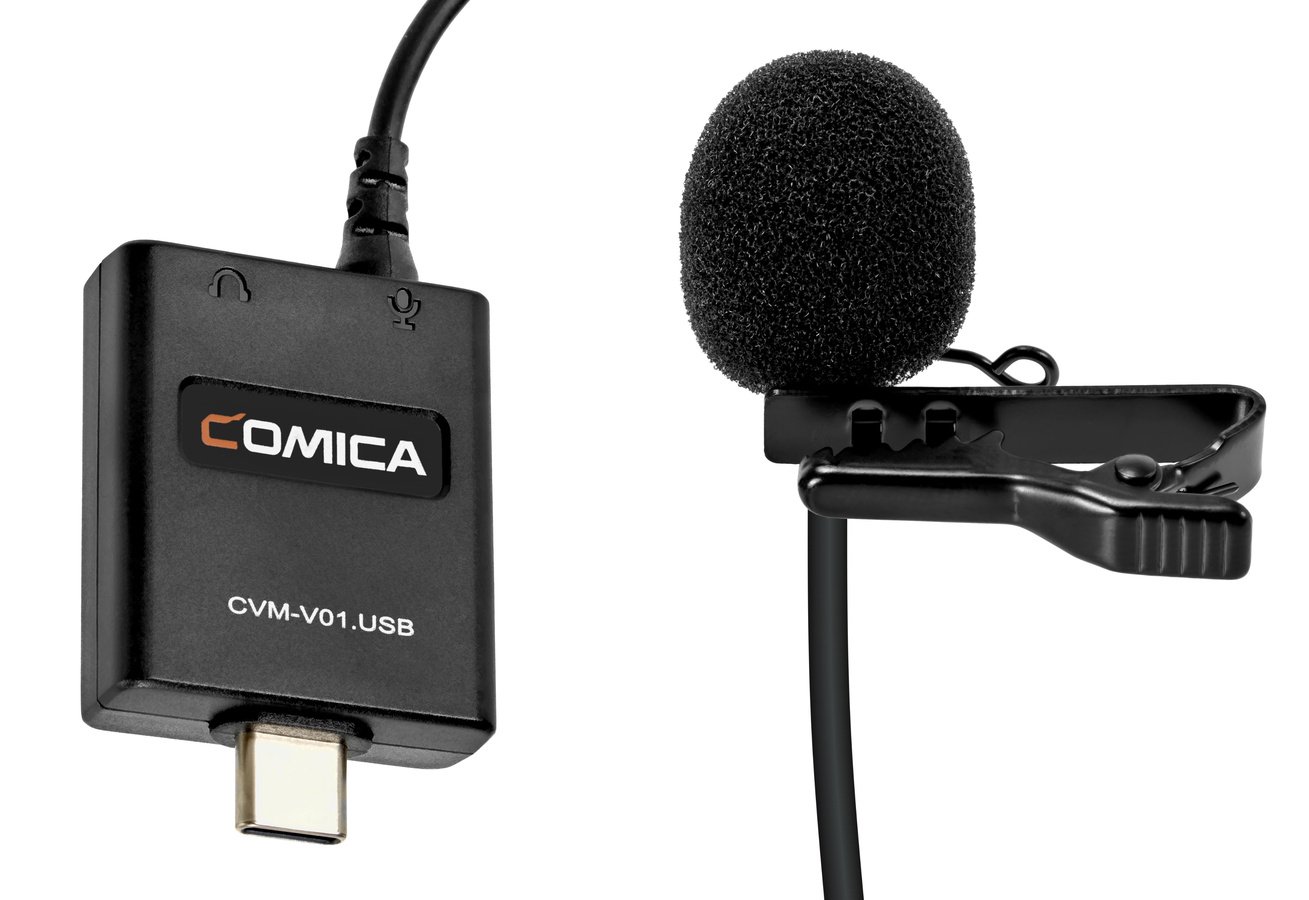 Comica CVM-V01.USB Lavalier Mikrofon mit USB-C fr Smartphone und Computer