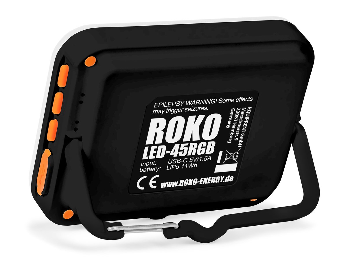 ROKO LED-45RGB (schwarz) mini RGBWW und BiColor Effektleuchte mit Akku Foto Nr. 1
