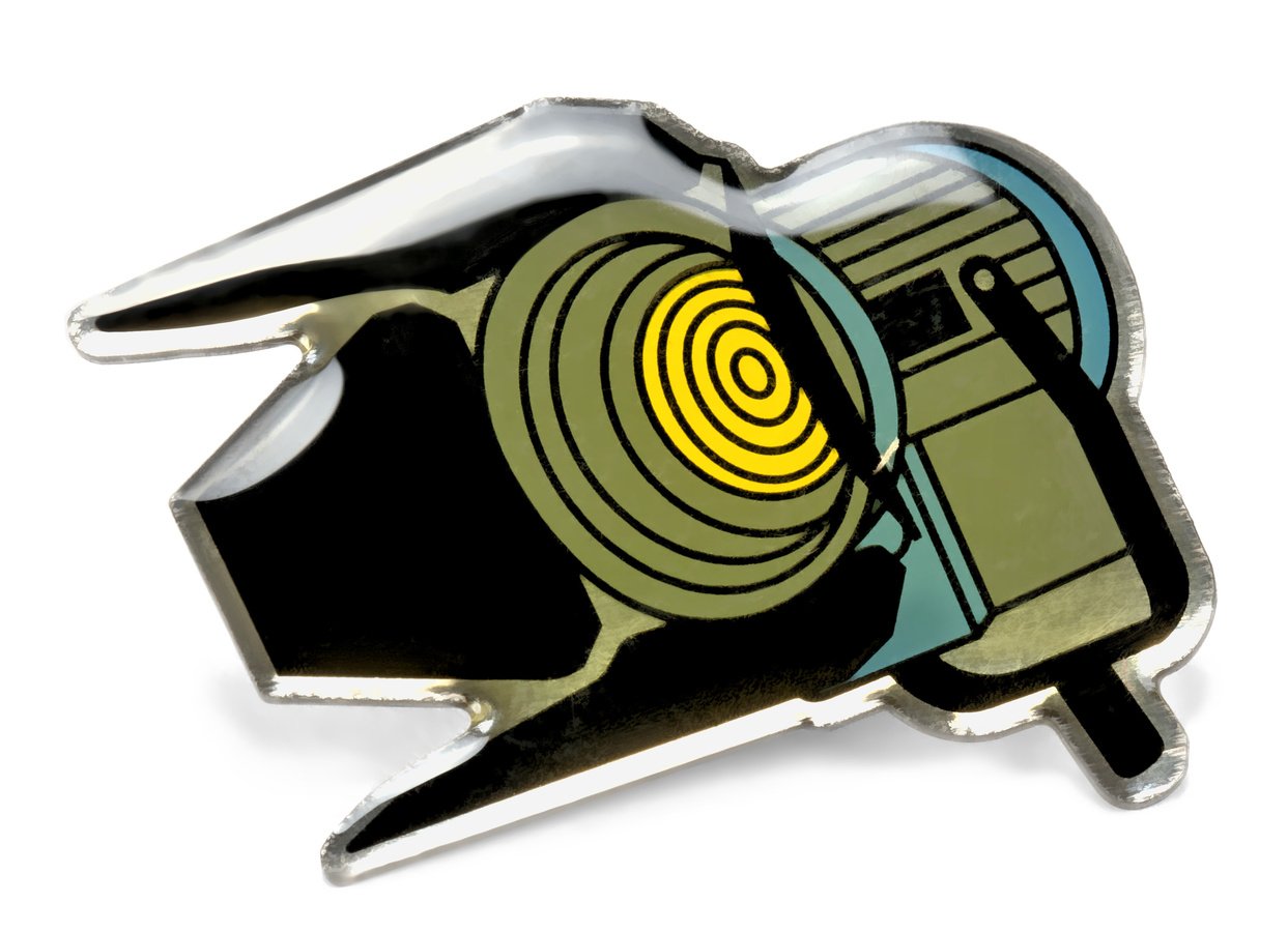 ROKO AP-03 Ansteckpin Retro Halogen Fresnel Scheinwerfer