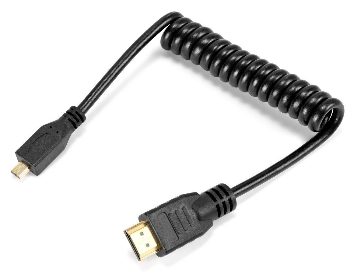 ROKO H1511A HDMI 1.4 Typ A/D Spiralkabel (30-60cm)