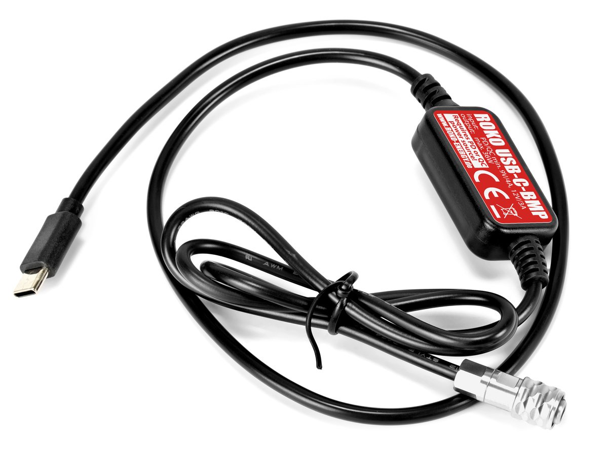 ROKO USB-C-BMP USB-C Stromkabel für Blackmagic Pocket 4K / 6K / 6K Pro
