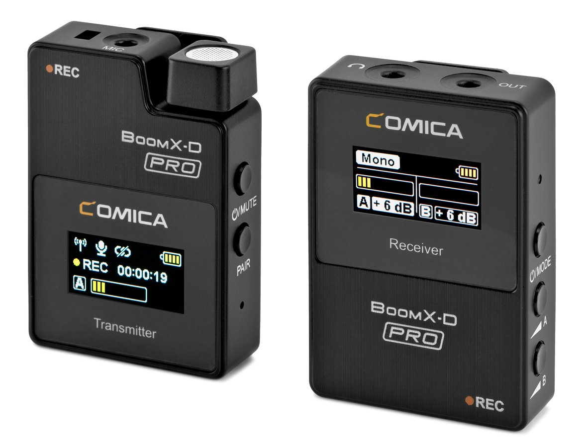 Comica BoomX-D PRO D1 Audiofunk-Set mit Recorder-Funktion (1x Sender, 1x Empfnger)