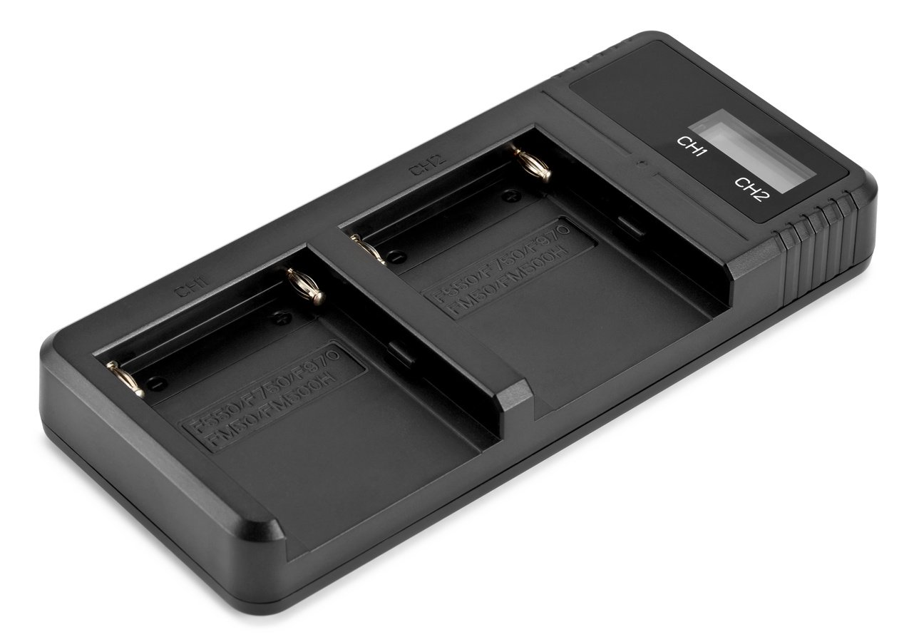 ROKO TCU2-NPF Dual Ladegerät mit USB-C für Sony NP-F / NP-FM Akkus