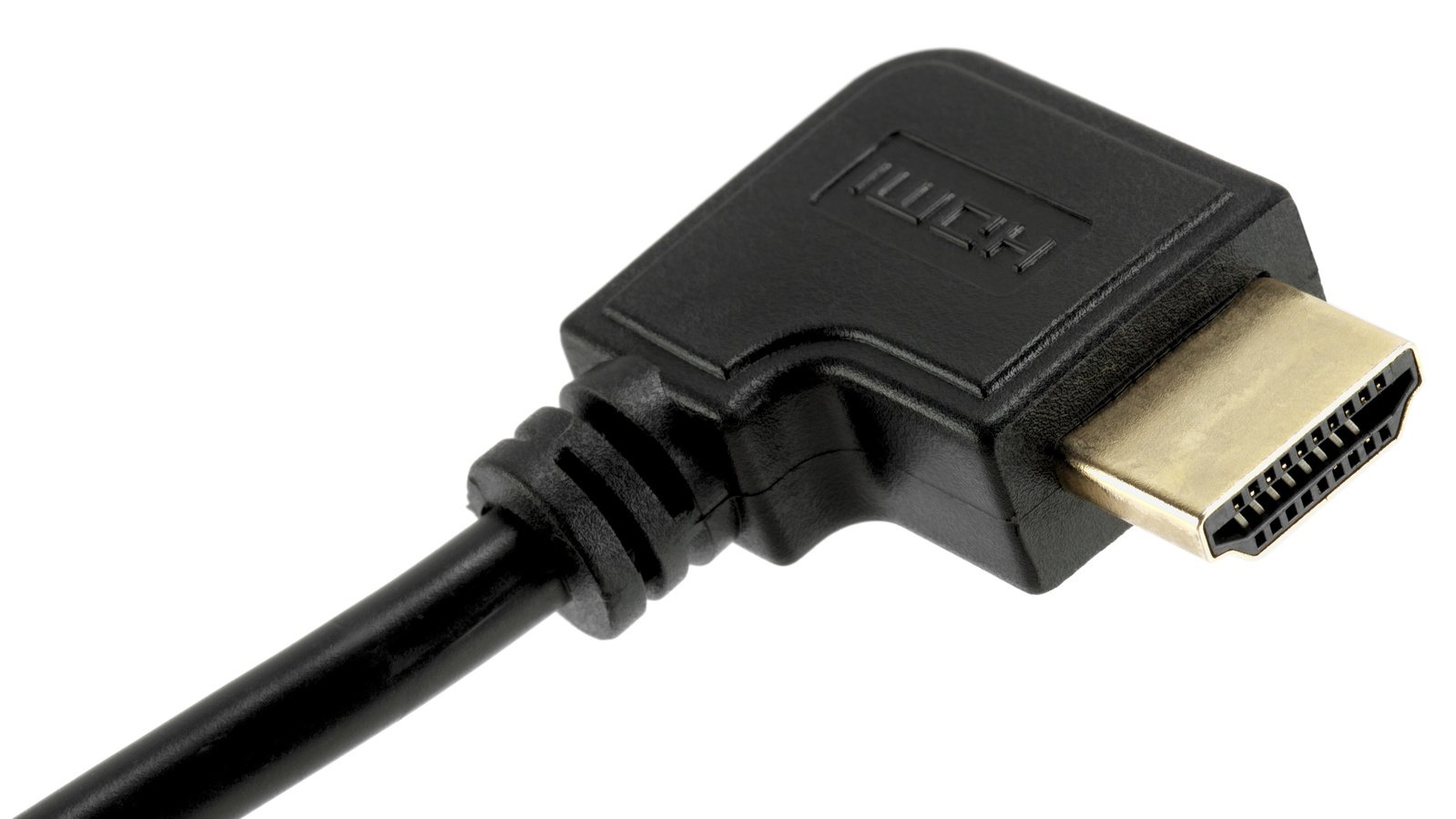 Der HDMI Typ A Stecker ist gewinkelt