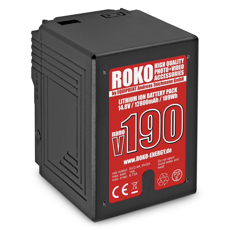 ROKO NANO v190 leistungsstarker mini V-Mount Akku (189Wh)