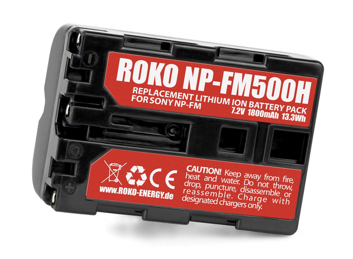 Unterseite ROKO NP-FM500H Akku