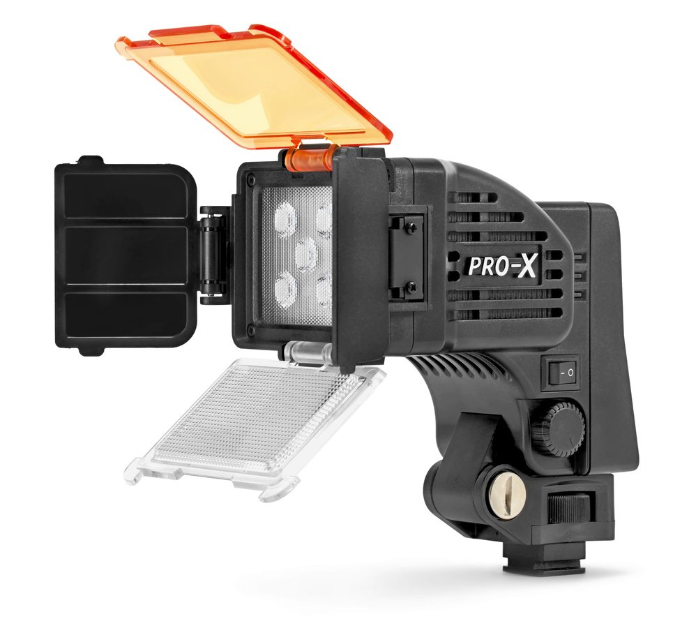 Pro-X COBRA S neigbare LED Kameraleuchte für Sony NP-F / D-Tap