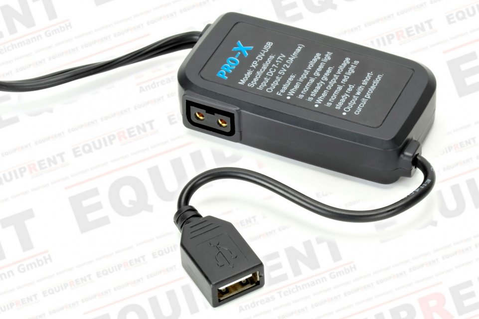 Pro-X XP-DV-USB Spannungswandler 12V/D-Tap auf USB (5V/2A) zB f. GoPro